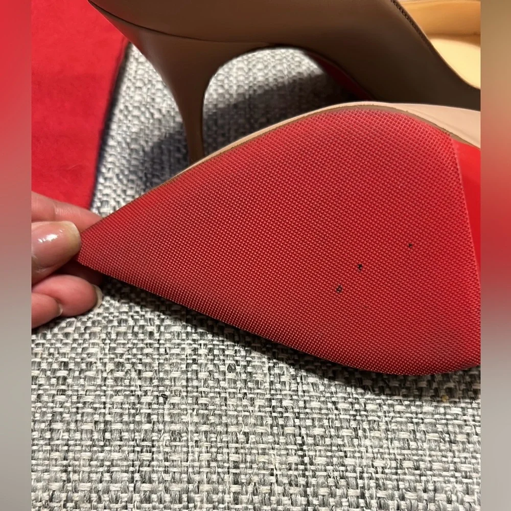 Christian Louboutin Brown Pointed Toe Heels - Picture 4 of 10